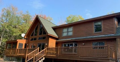 Log Home Staining in Freeport