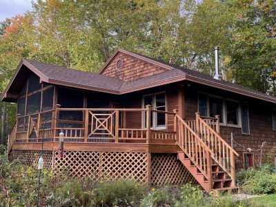 exterior after power washing and staining