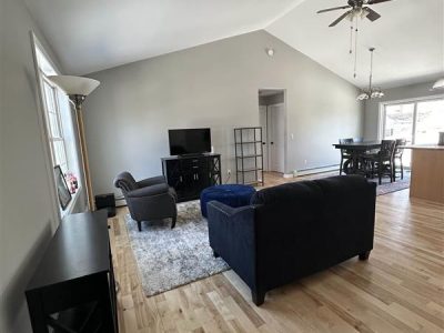 interior of room after painting