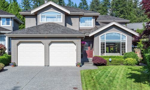 White garage doors after painting project by certapro painters