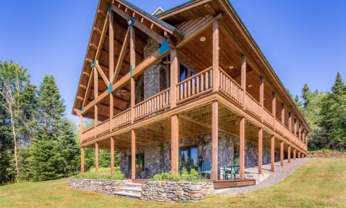 Large Log Home Exterior