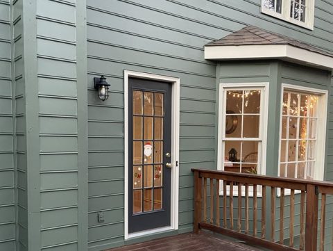 Photo of exterior painting of siding