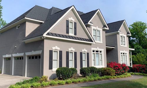 Gray Stucco Home