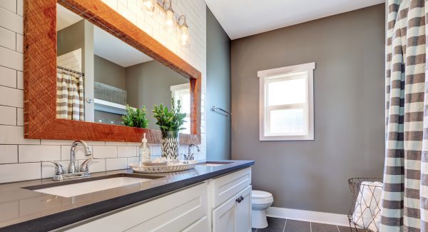 gray modern bathroom