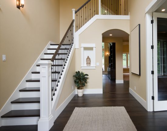 beige walls entry foyer