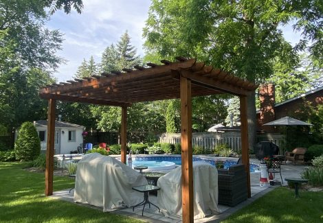 Pergola and Gate Staining