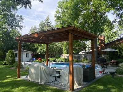 Pergola Staining