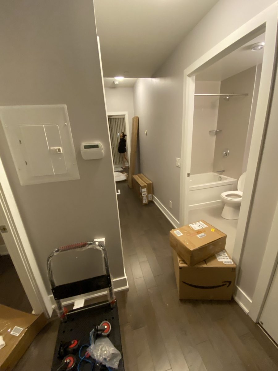 before shot of painting project for bathroom and hallway Preview Image 2