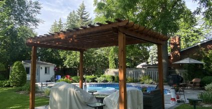 Pergola and Gate Staining