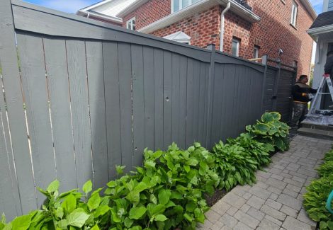 residential exterior painting fence