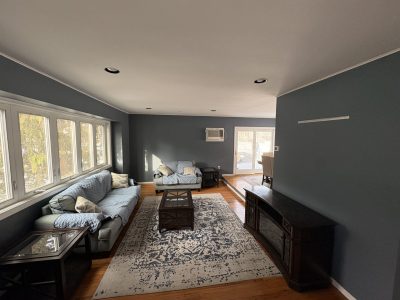 photo of repainted living room in massapequa new york