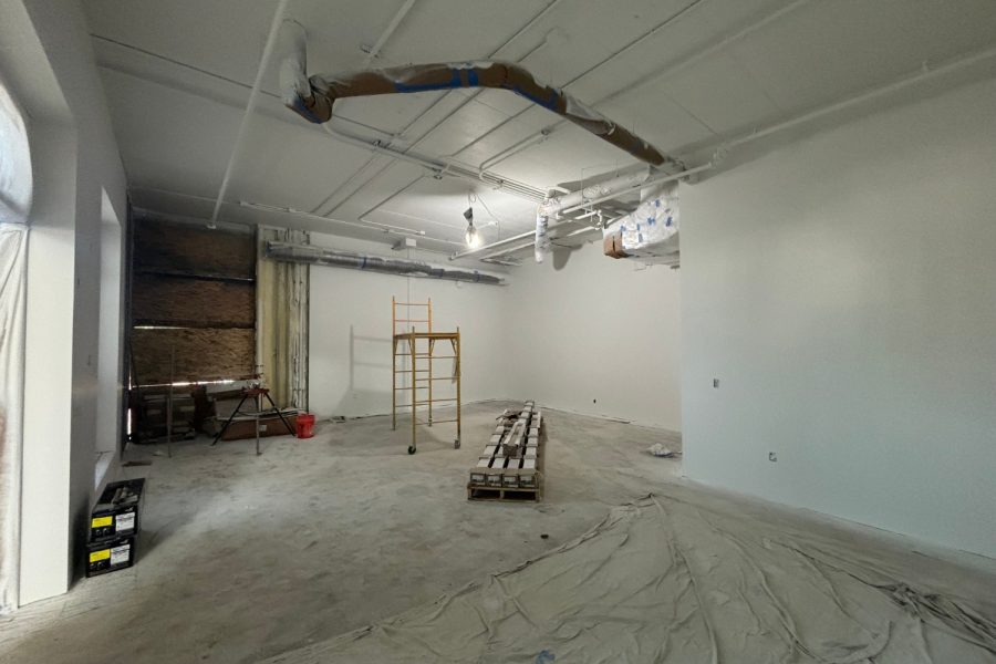 Cudahy Fire Station main garage being prepared for painting side view Preview Image 10