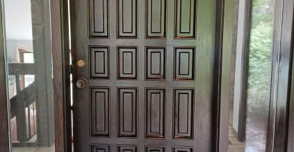 Wooden Front Door Staining