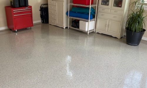 Garage Floor Painting Project in Lucas