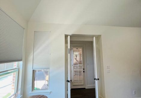 white painted room in home
