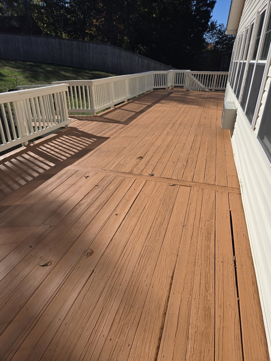 new deck stain brown wood