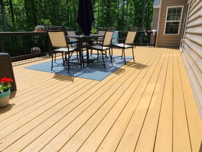 Deck Staining Project in Huntington, MD - View on the deck