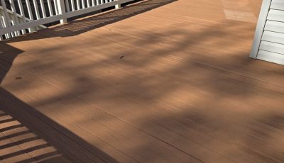 new stained deck side view