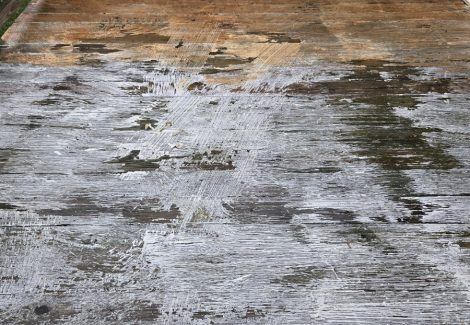 deck staining project progress picture