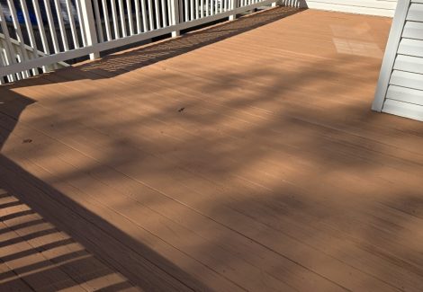 new stained deck side view