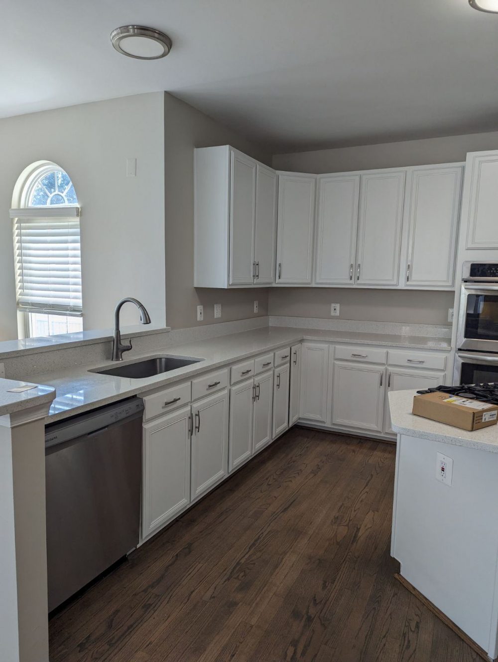 View of repainted kitchen cabinets in a home in Bowie, MD