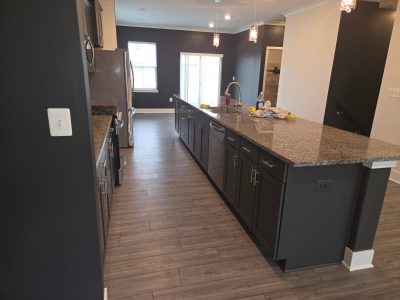dark gray kitchen cabinets