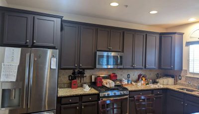 Kitchen Cabinet and Island Project - Full view of the kitchen