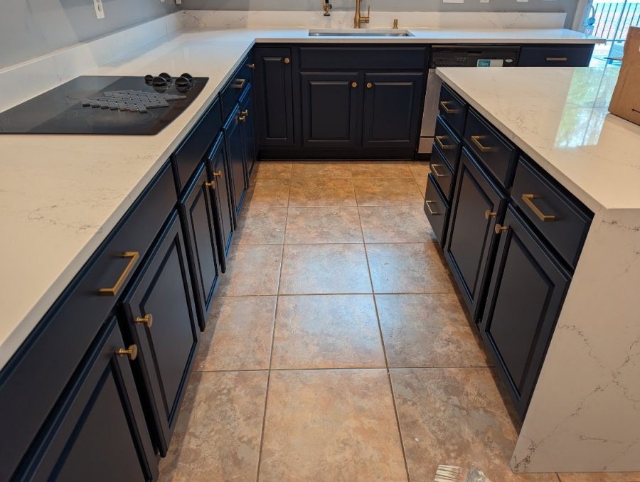 kitchen cabinets painted navy in white plains md, Preview Image 2