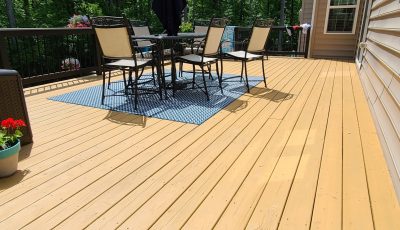 Deck Staining Project in Huntington, MD - View on the deck