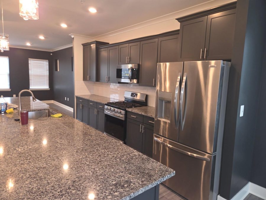 kitchen cabinets painted in dark gray Preview Image 1