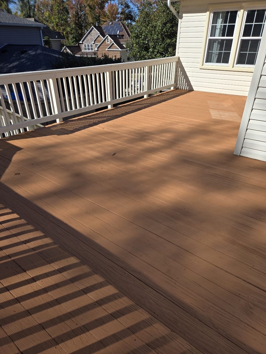 new stained deck side view