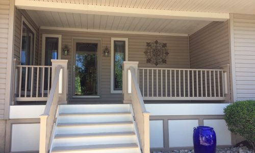 Tan & White Residential Porch