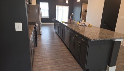 dark gray kitchen cabinets