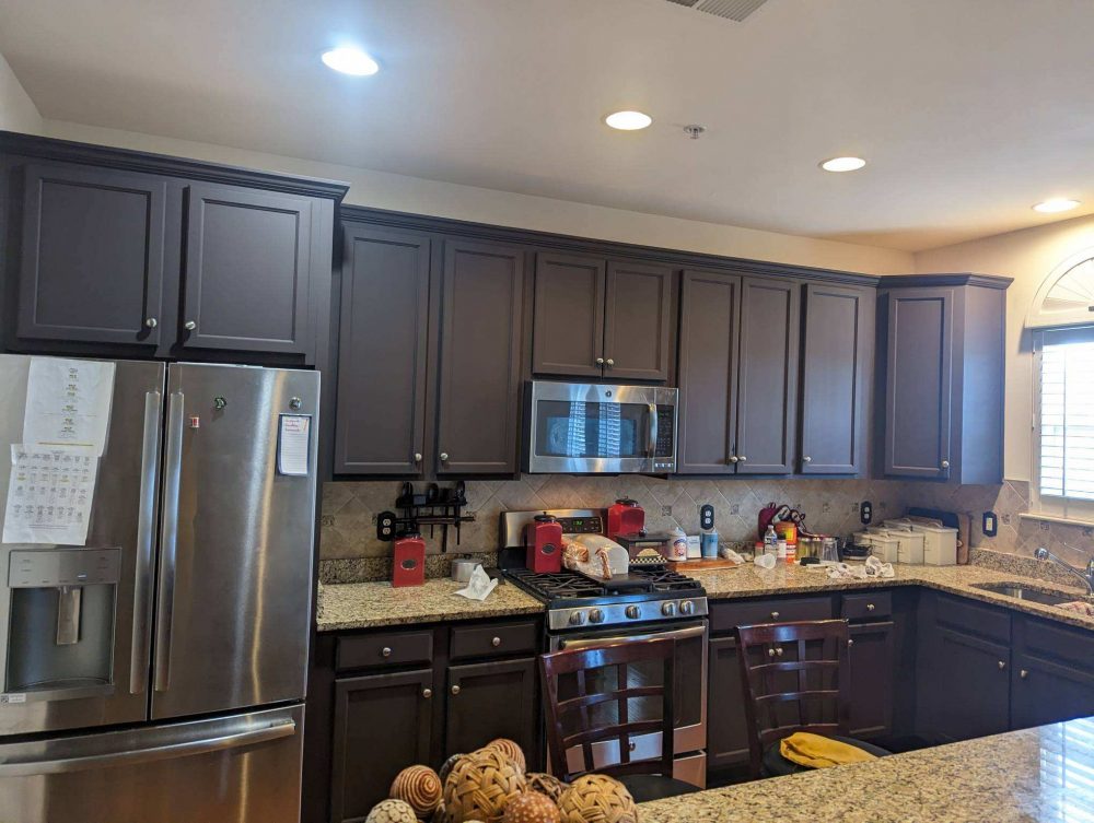 Kitchen Cabinet and Island Project - Full view of the kitchen