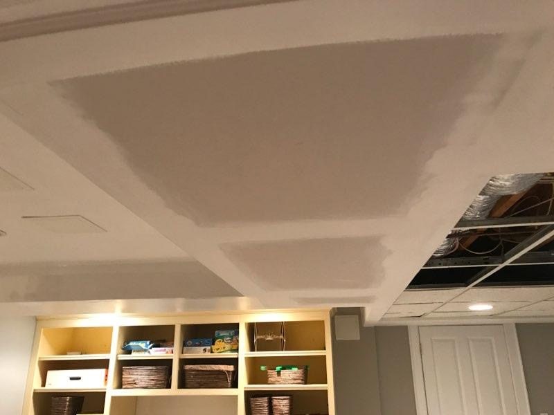 ceiling repairs are completed and preparations for painting begin Preview Image 3
