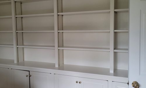 Recessed Shelves & Cabinets Painted White