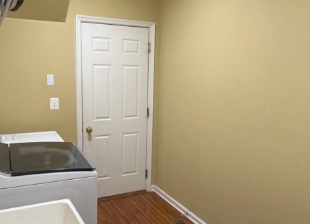 home interior with yellow paint