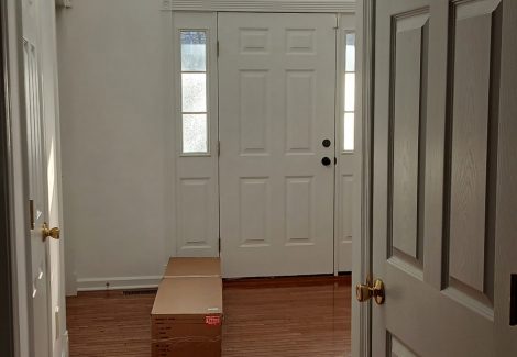 white painted home interior