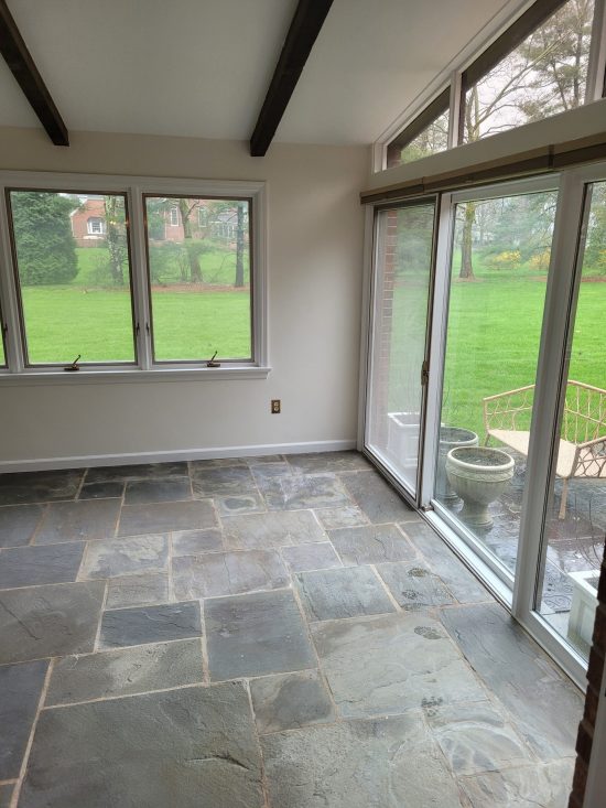 Sunroom Fully Painted Including Molding & Baseboards