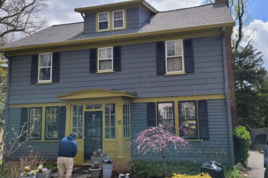 Exterior Cedar Siding Painting
