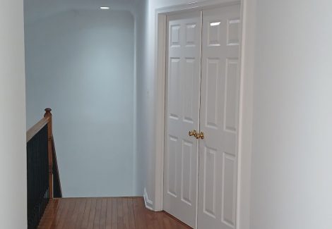 white painted home interior