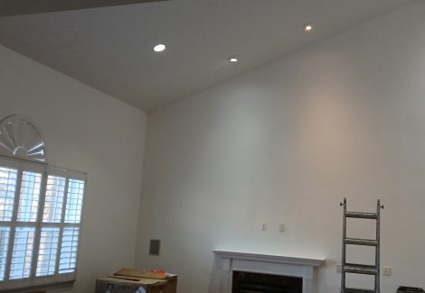 white painted home interior