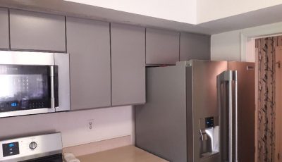 Interior kitchen cabinet painting by CertaPro house painters in Skillman, NJ