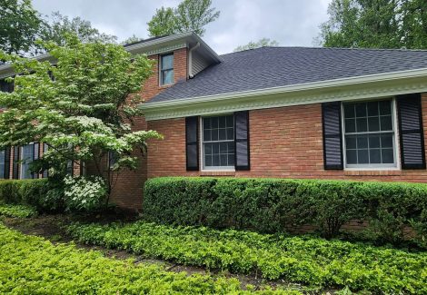 brick front exterior of home