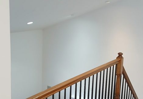 white painted home interior