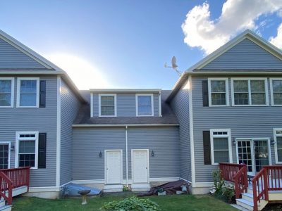 Duplex after paint job light blue