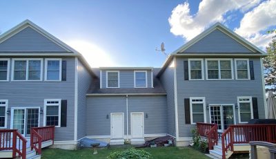 Duplex after paint job light blue