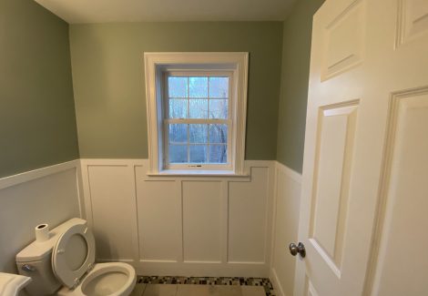 Two-Tone Bathroom Painting in Grafton, MA