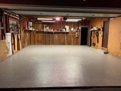 Refinished garage floor