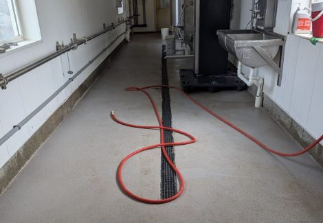 Gill Dairy Case Study Before Photo of prep hallway